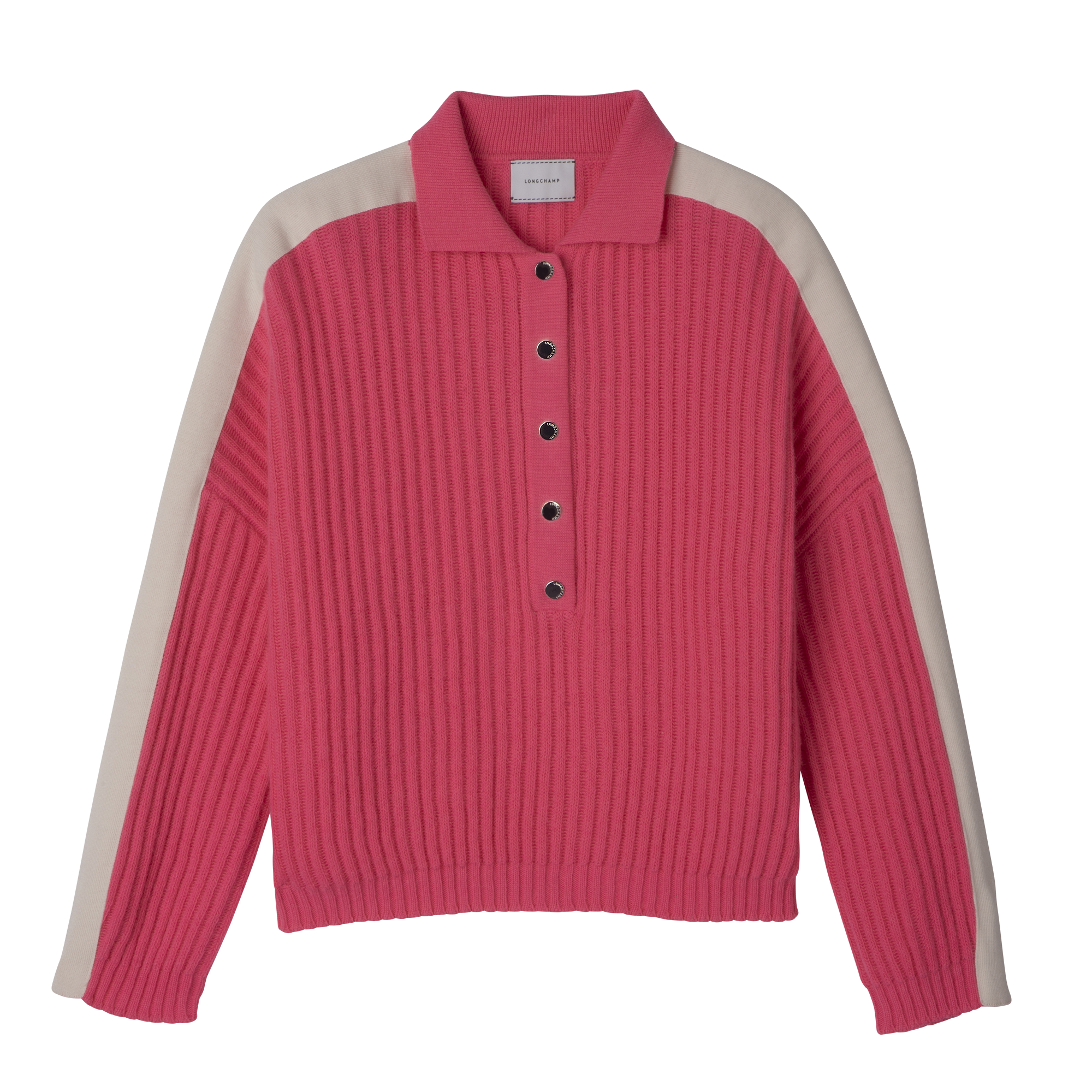 Polo collar jumper Pink - Knit