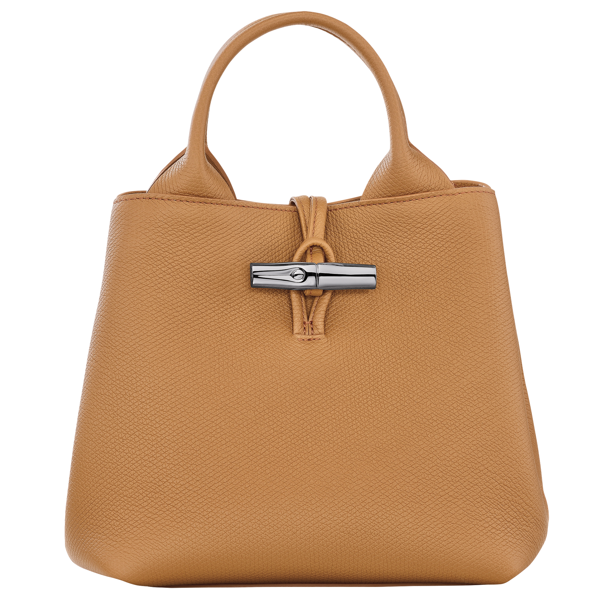 Le Roseau S Handbag Walnut - Leather