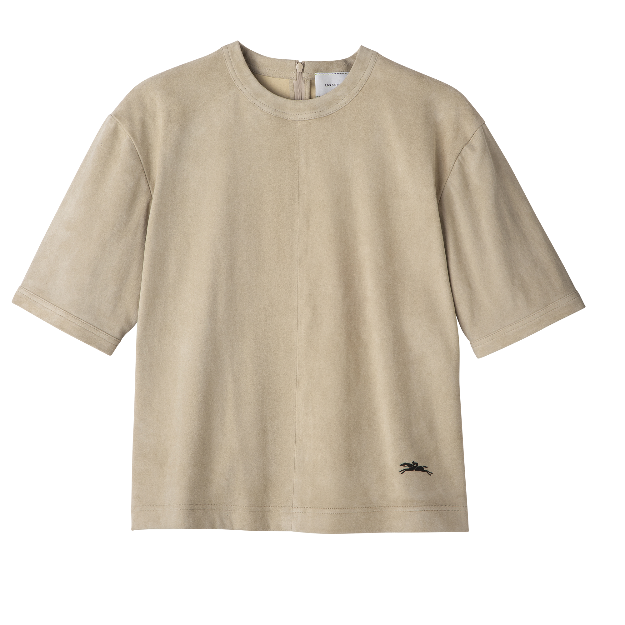 Short leather top Linen - Leather