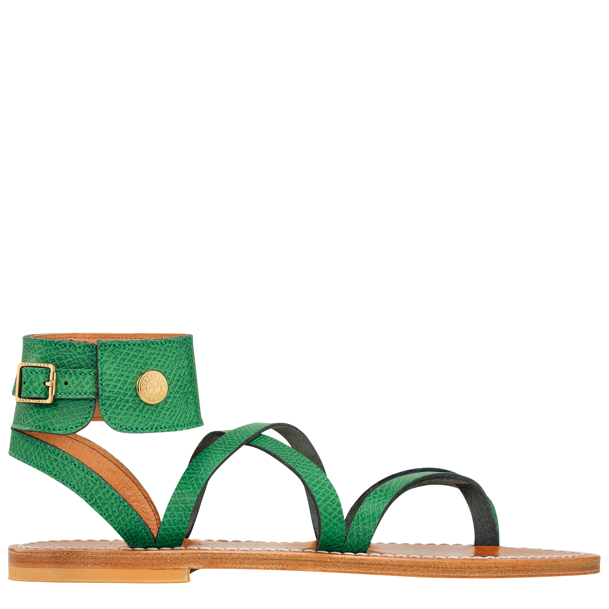 Longchamp x K.Jacques Sandals Green - Leather