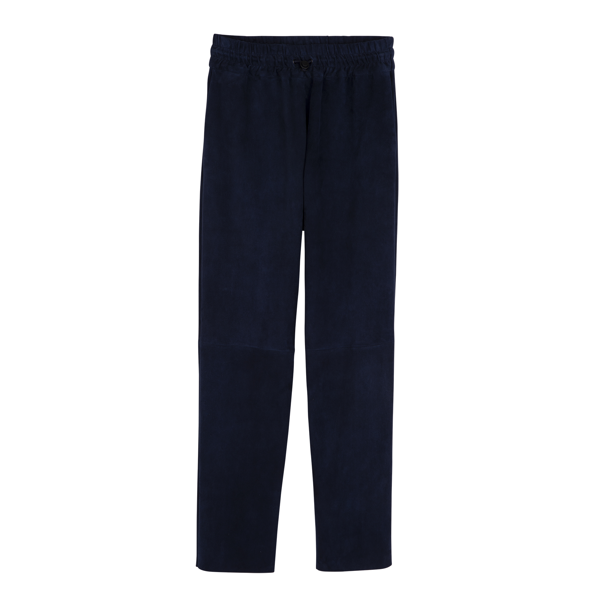 Leather straight pants Navy - Leather