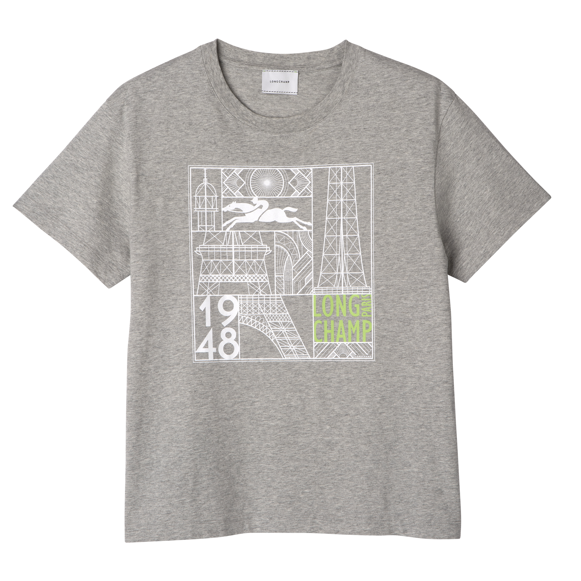 T-shirt Grey - Printed jersey