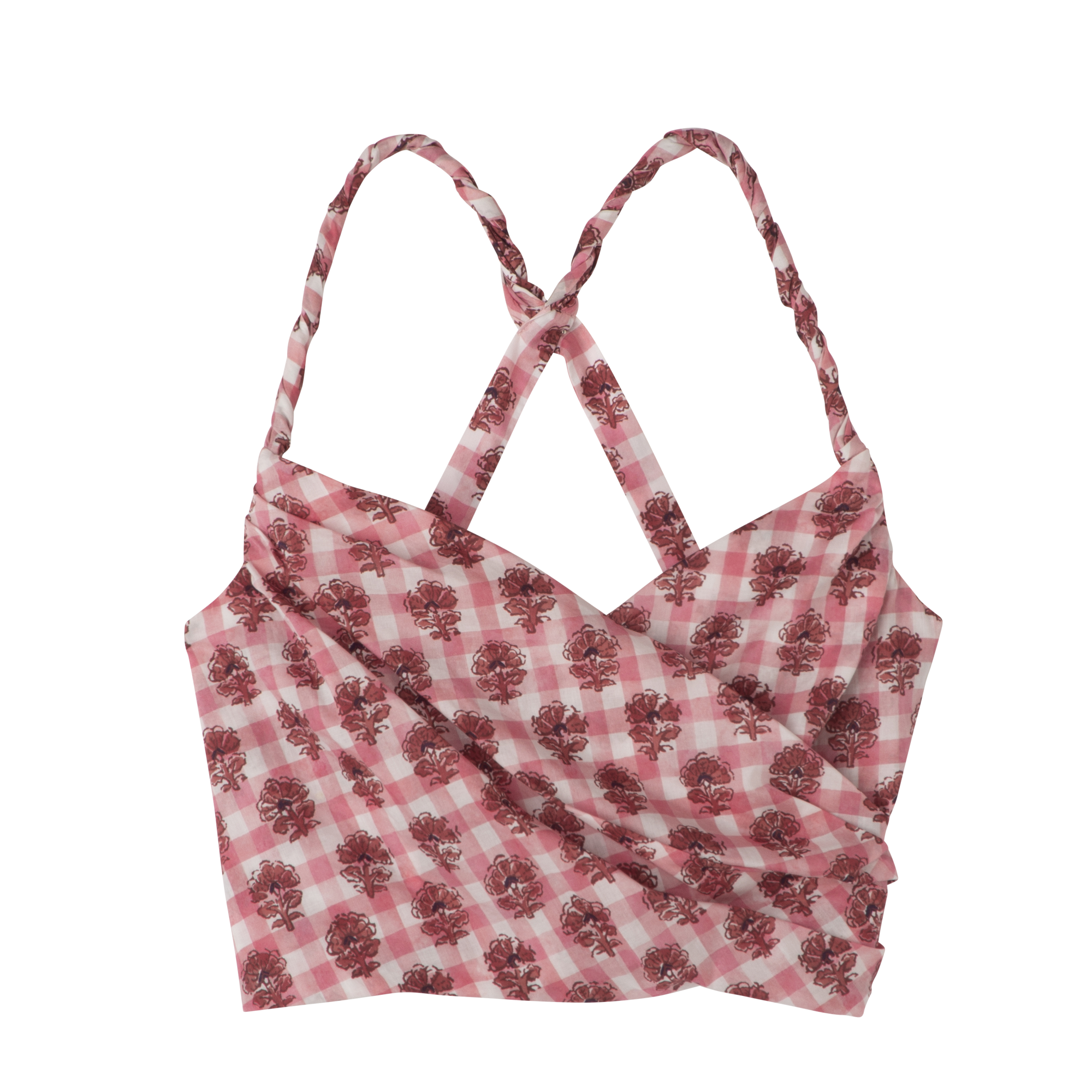 Top Blush - Vichy print veil