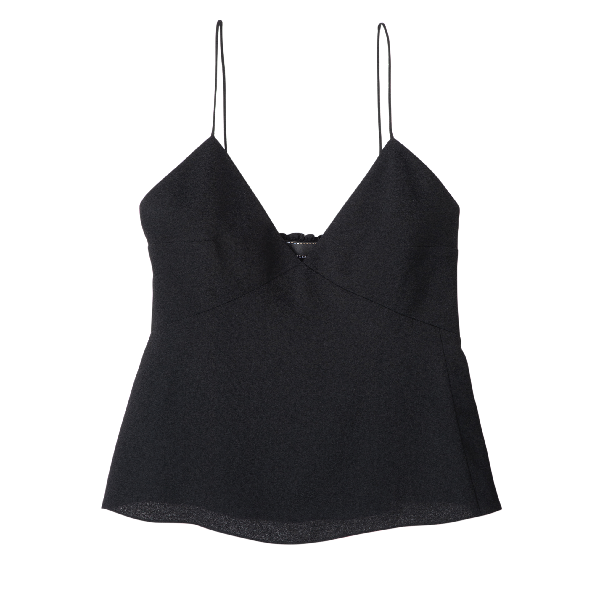 Thin strap top Black - Fluid crepe