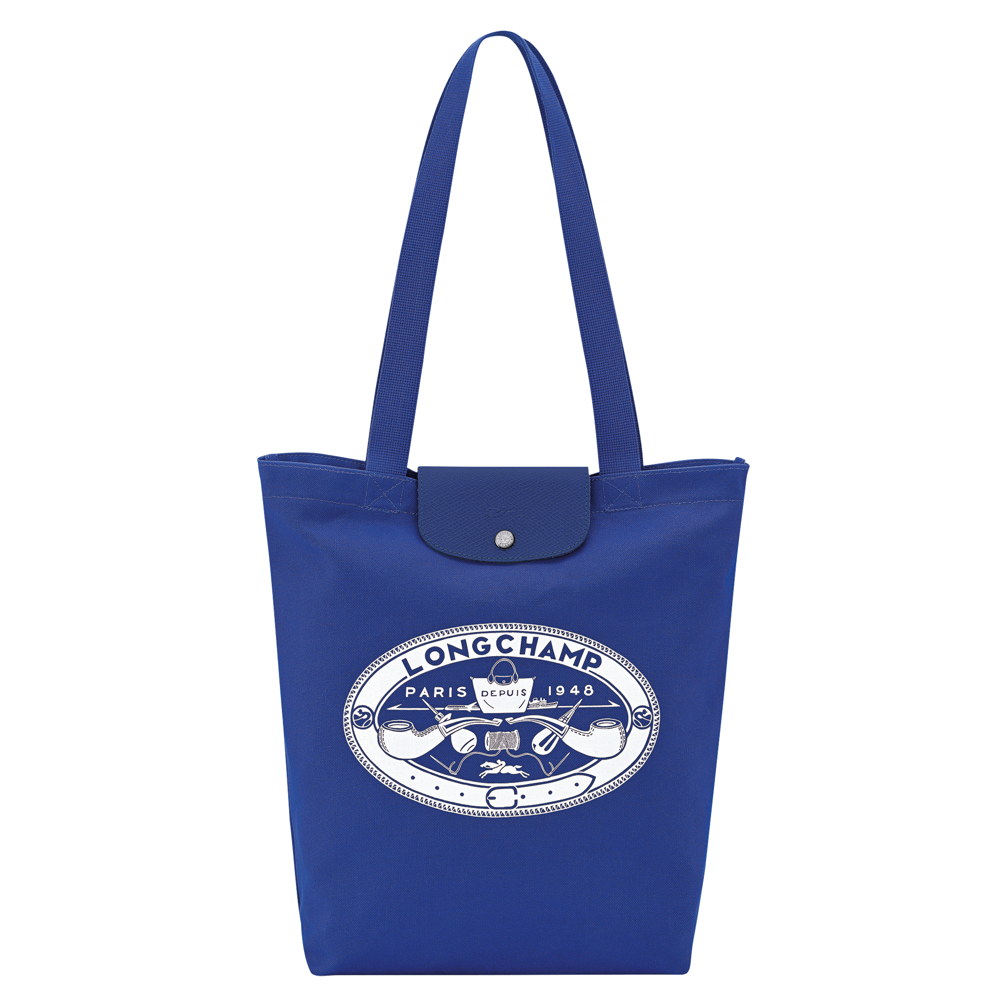 Le Pliage Collection M Tote bag Cobalt - Canvas