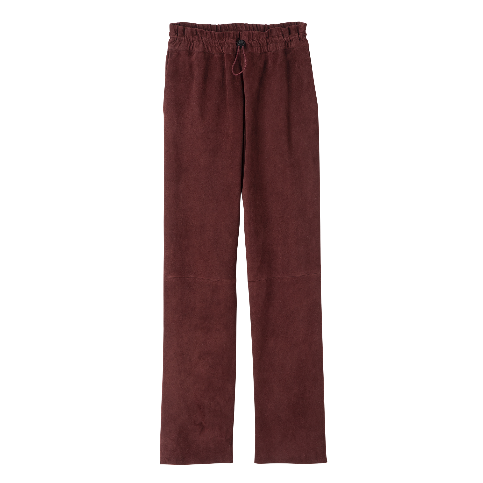 Leather straight pants Burgundy - Leather