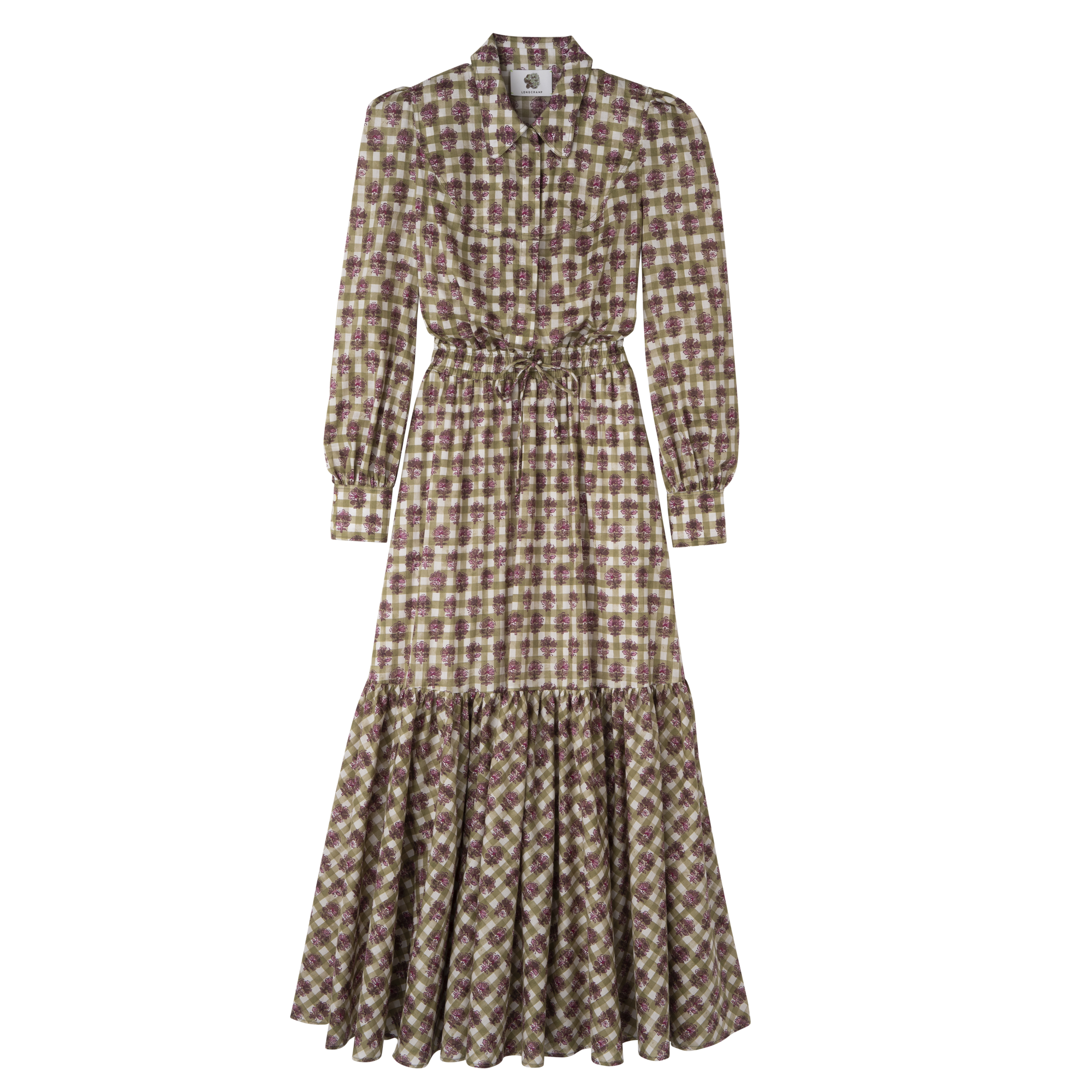 Long dress Artichoke - Vichy print veil