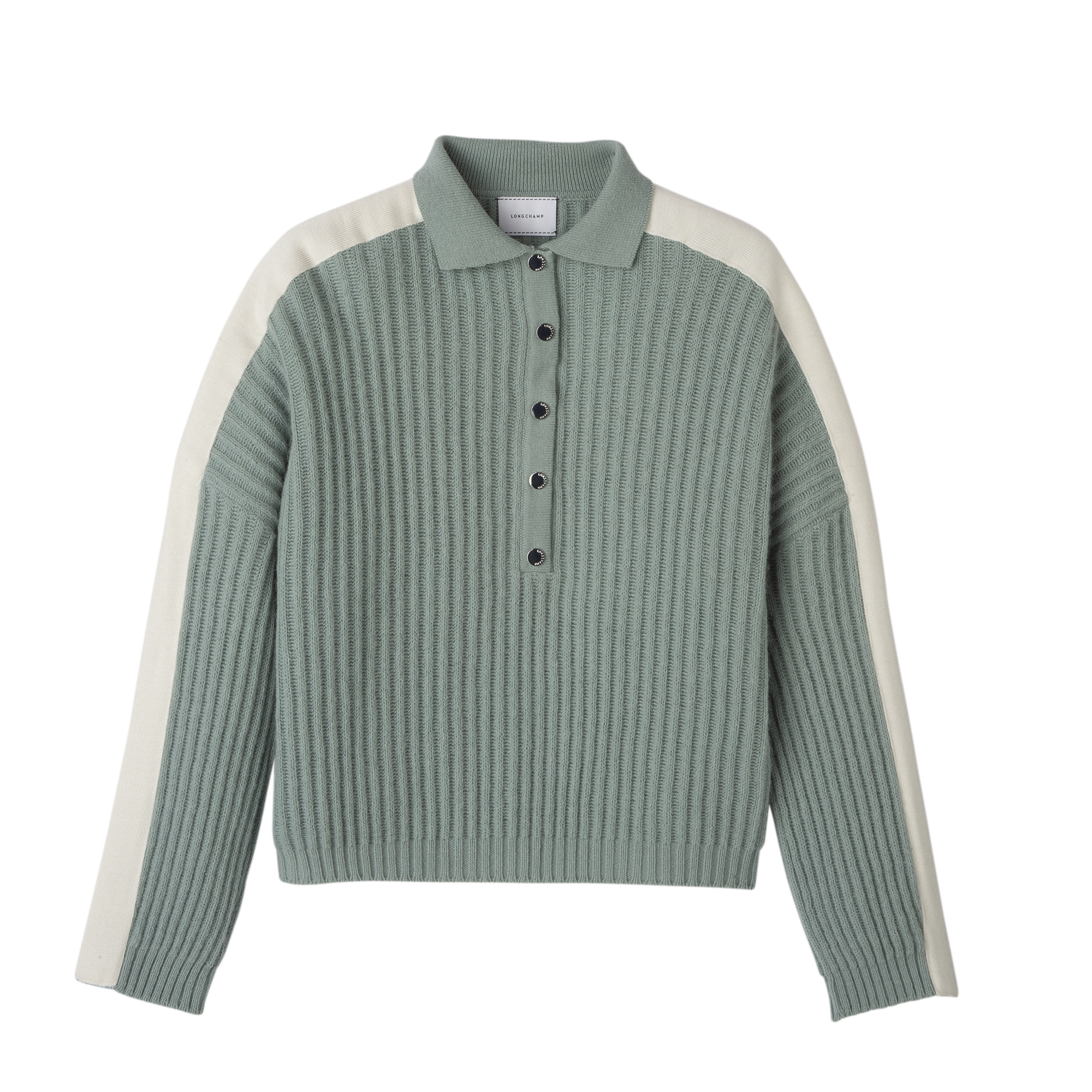 Polo collar jumper Celadon - Knit