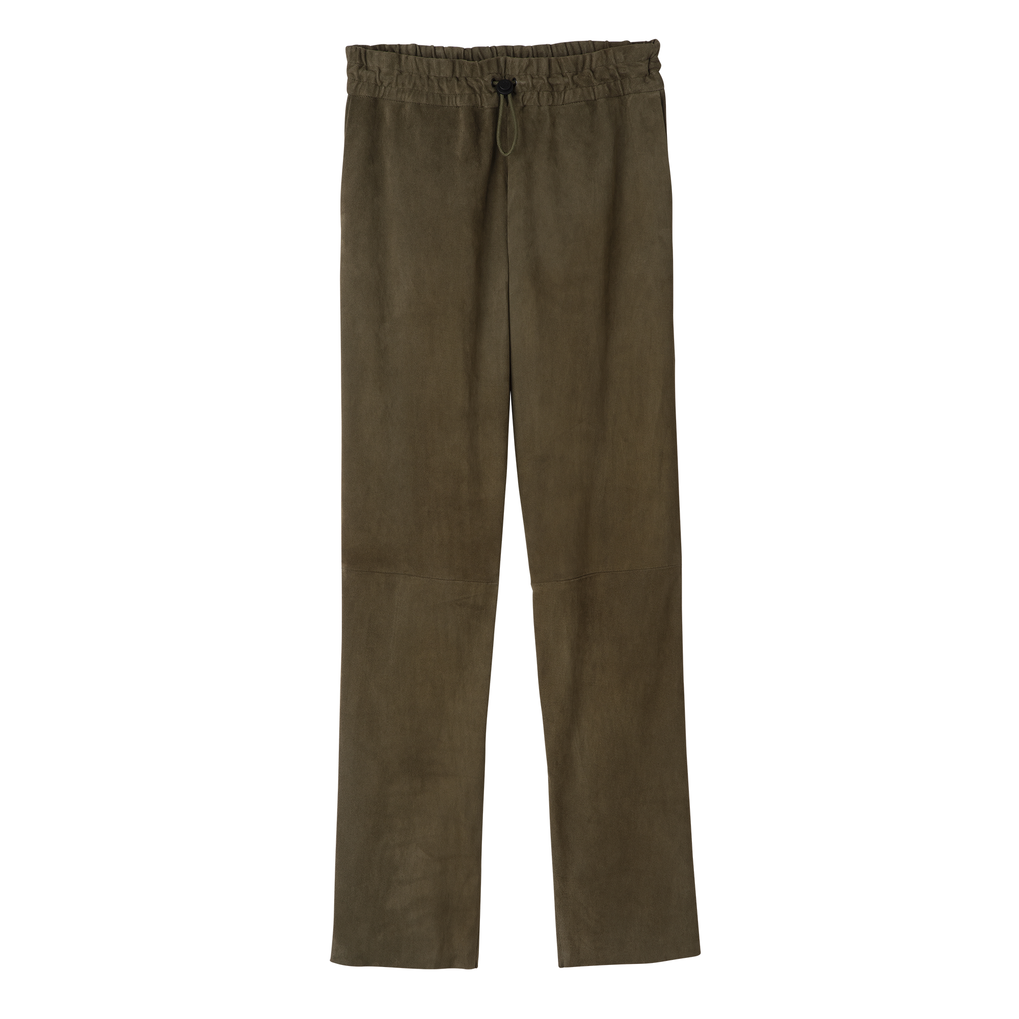 Leather straight pants Khaki - Leather