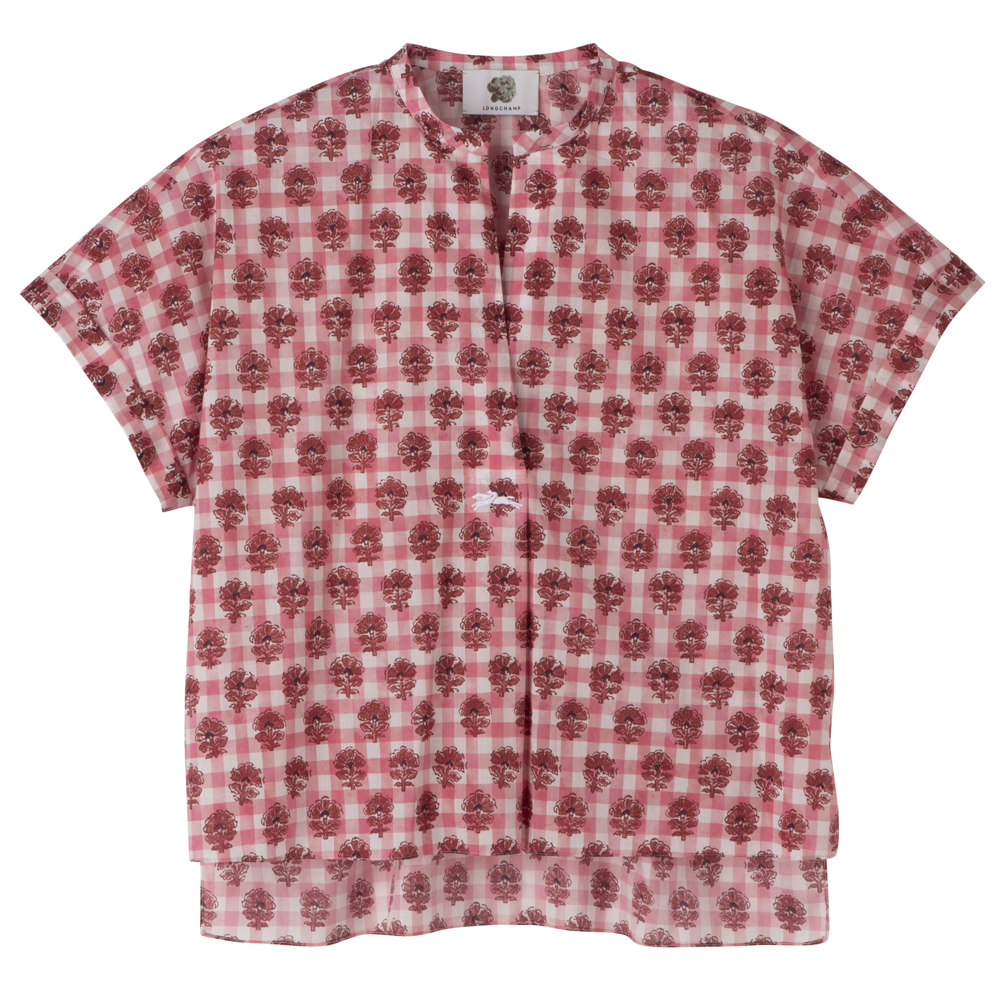 Blouse Blush - Vichy print veil