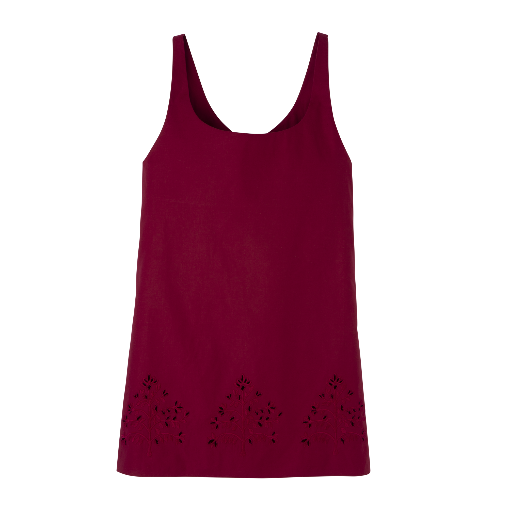 Dress Beetroot - Embroidered canvas