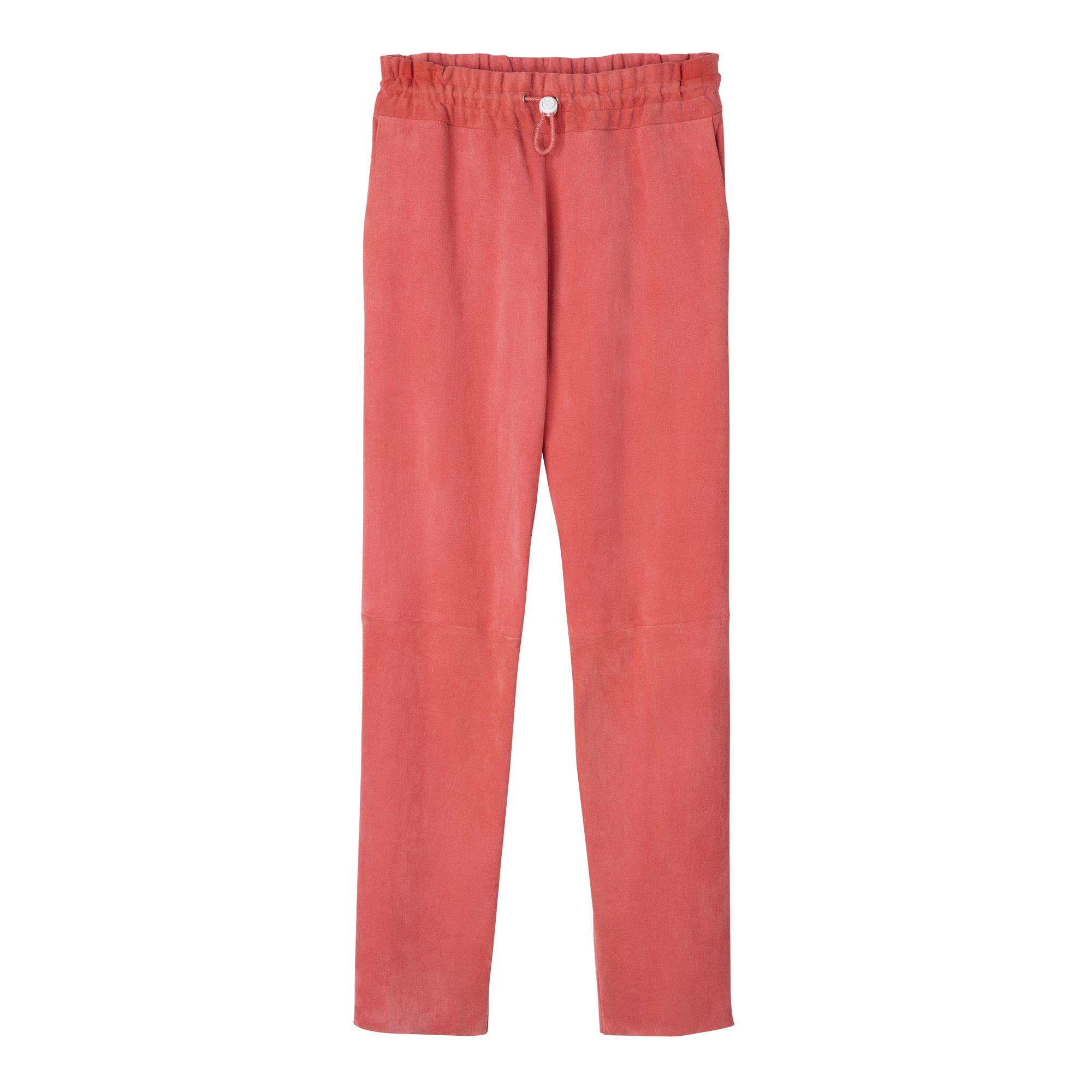 Leather straight pants Blush - Leather