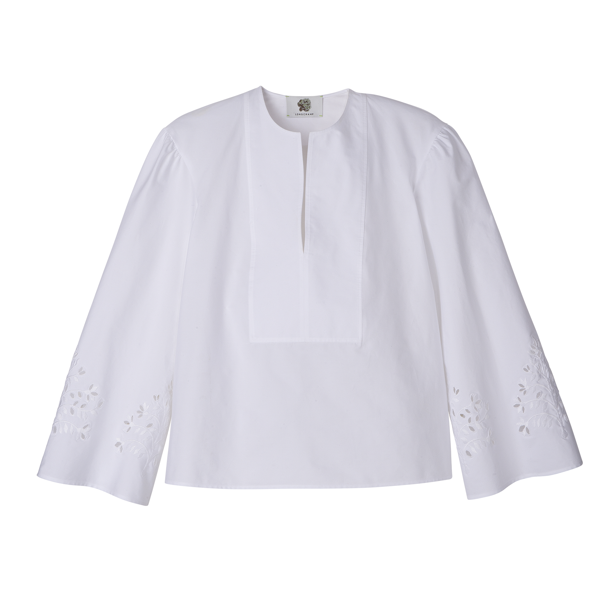 Blouse White - Poplin embroidered
