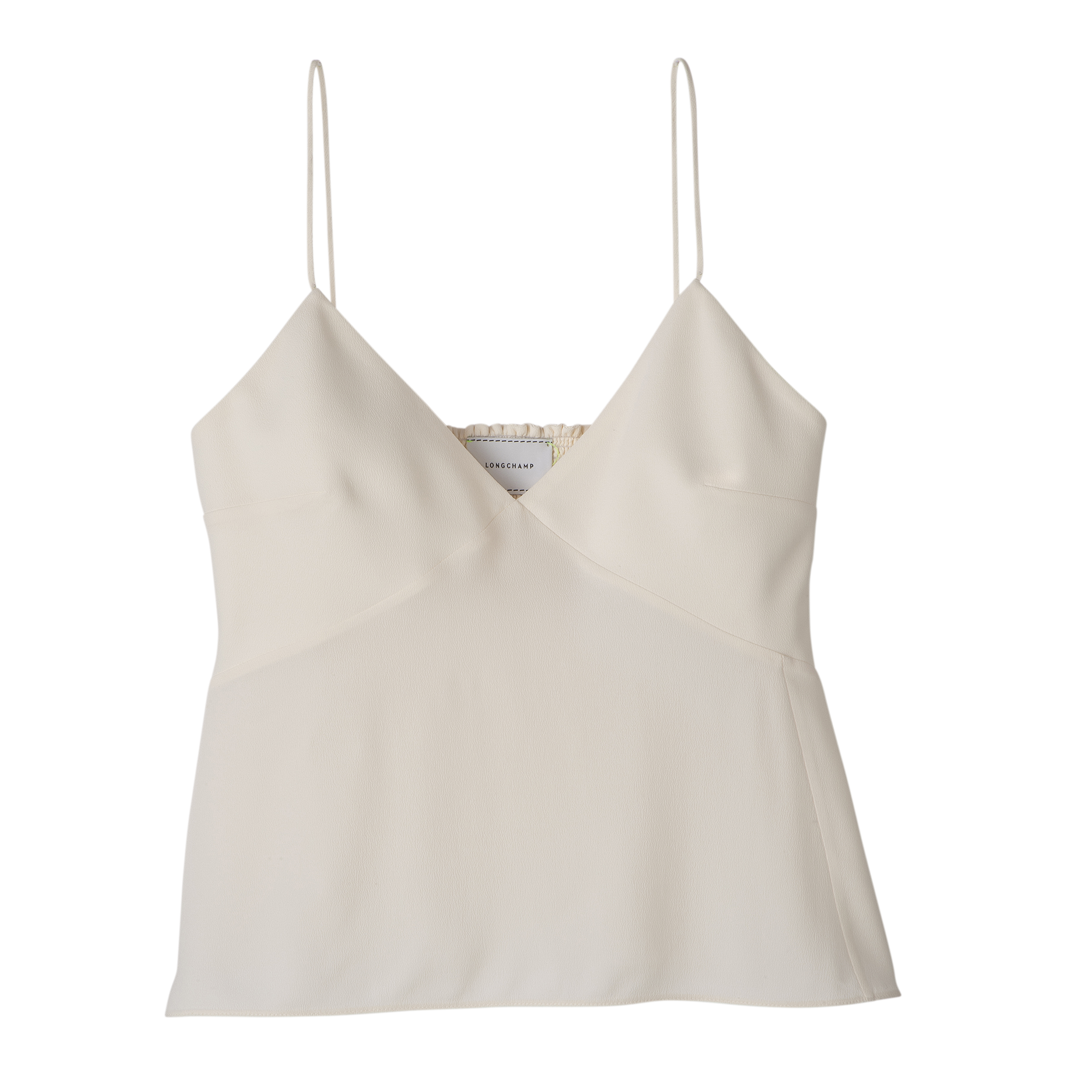 Thin strap top Ecru - Fluid crepe