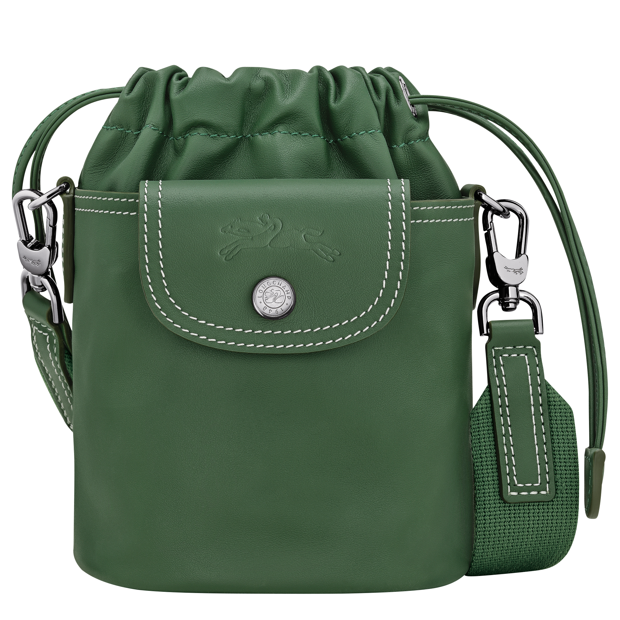 Le Pliage Xtra XS Bucket bag British Green - Leather