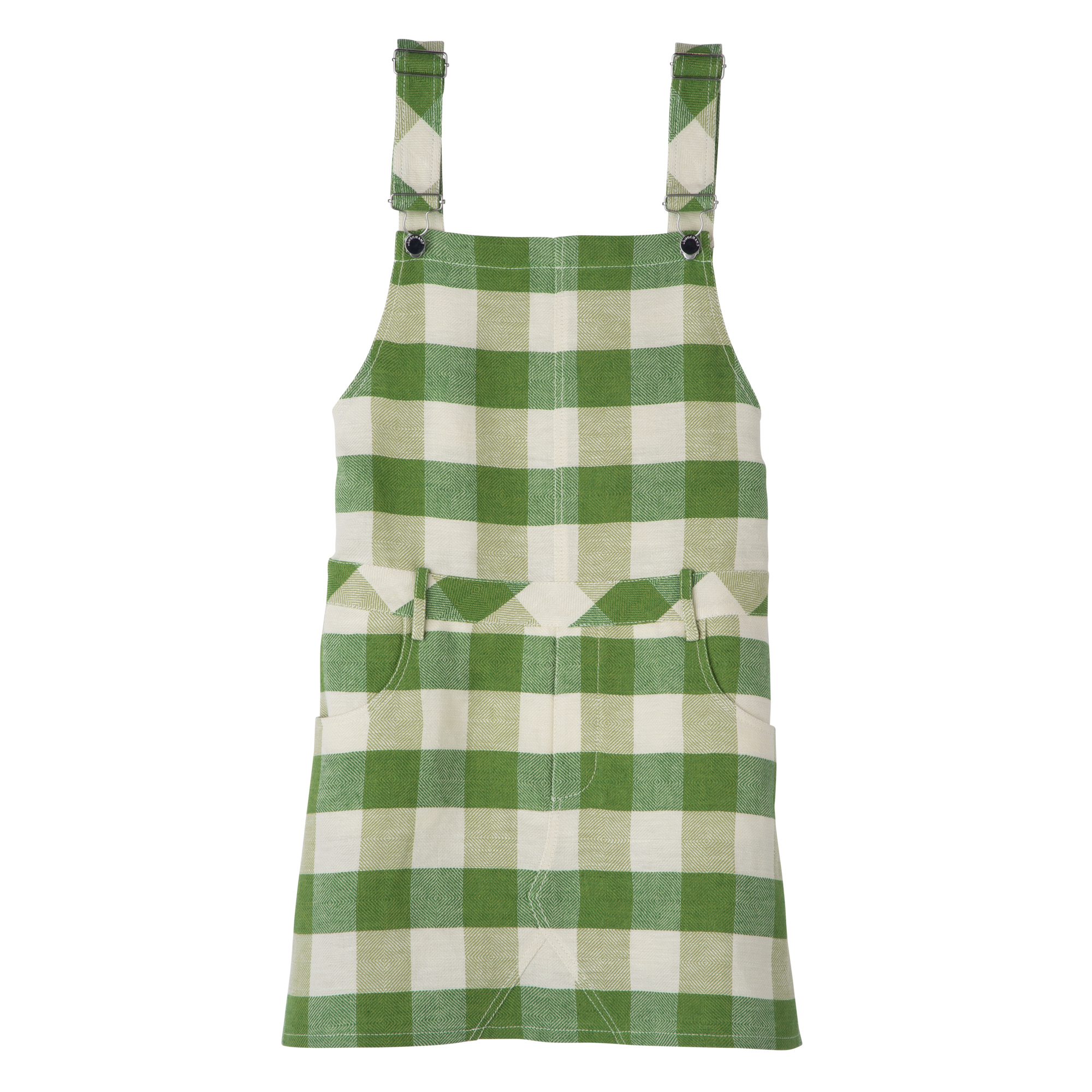 Dress Green - Vichy jacquard